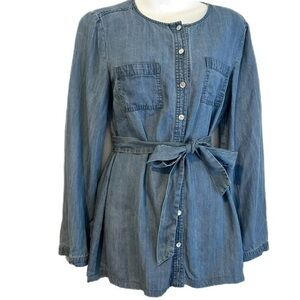 Neiman Marcus Denim Blouse